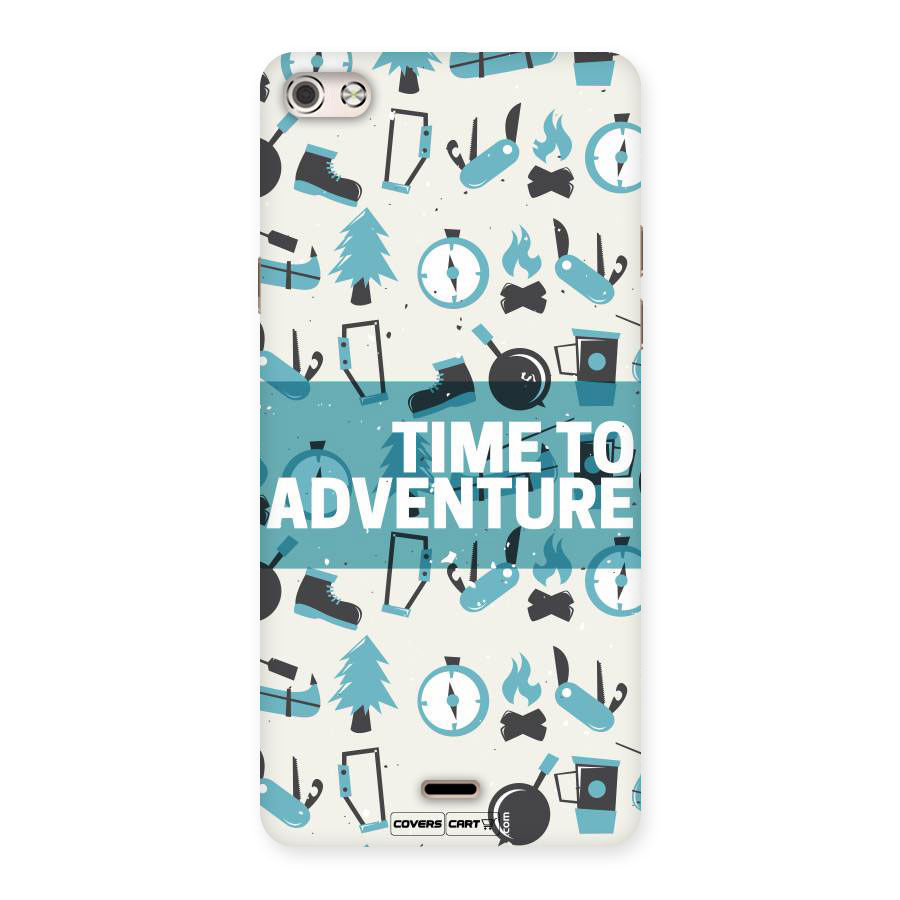 Time To Adventure Blazing Blue Back Case for Micromax Canvas Silver 5