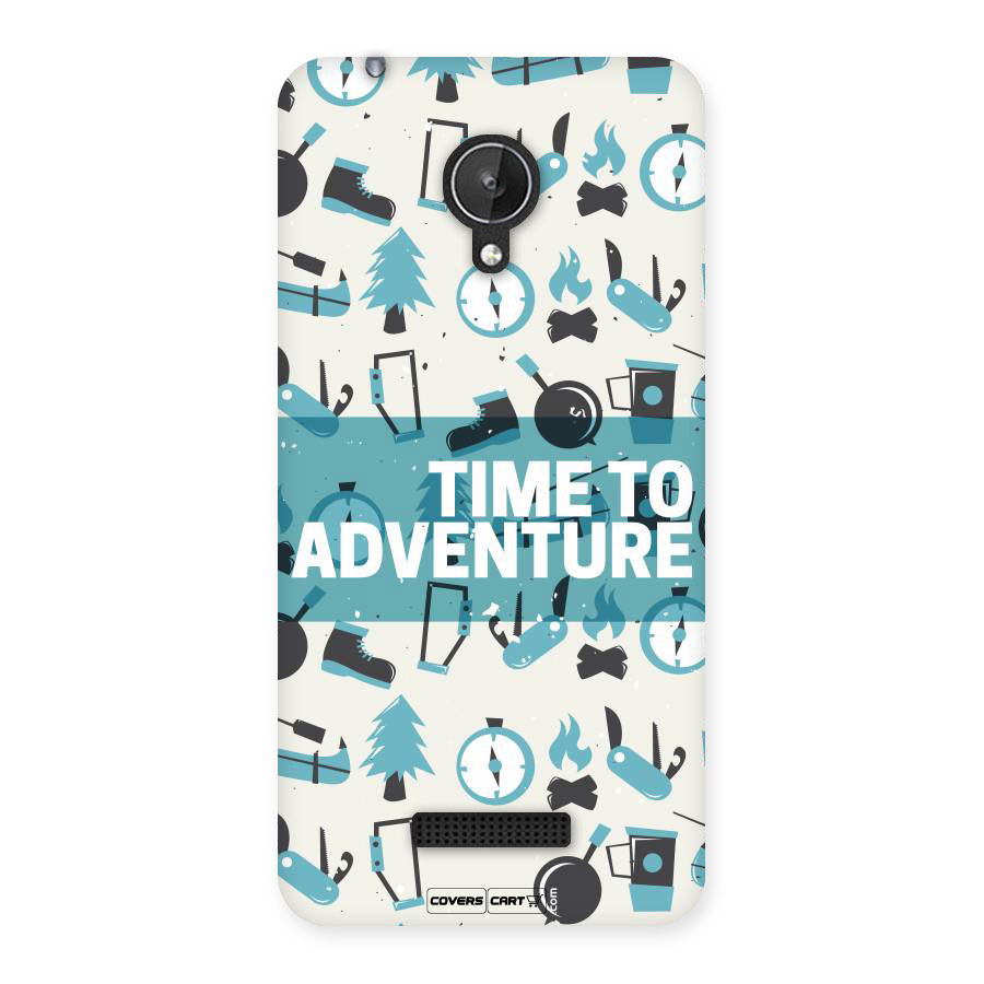 Time To Adventure Blazing Blue Back Case for Micromax Canvas Spark Q380