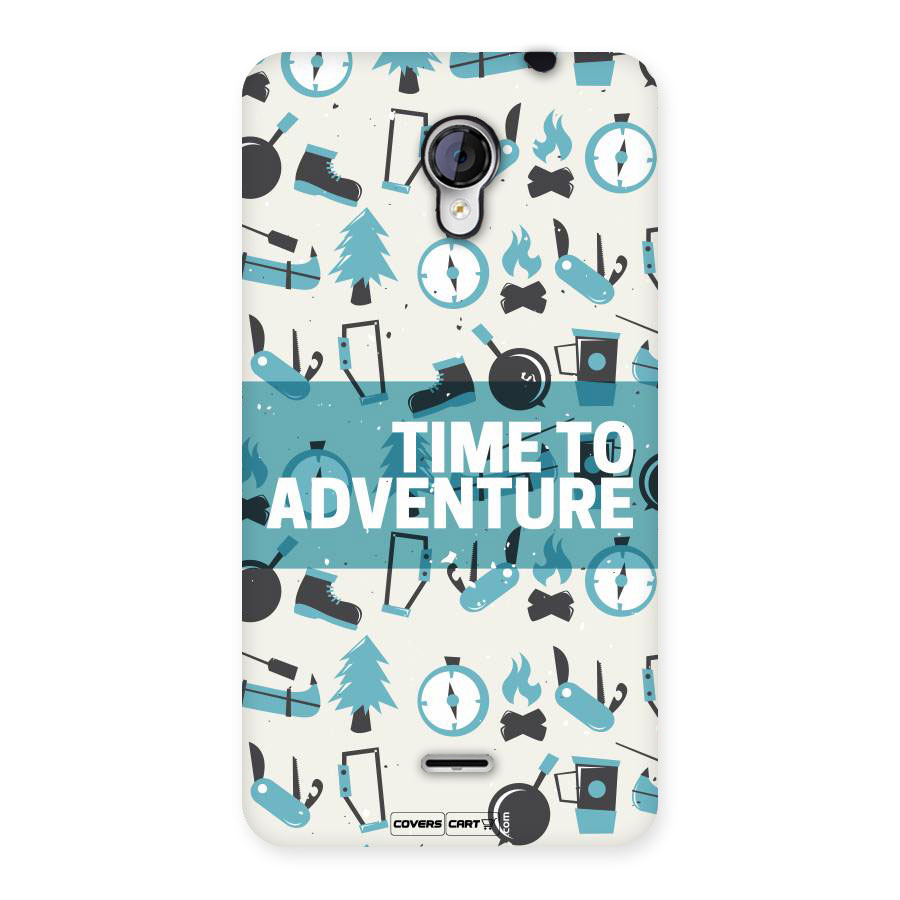 Time To Adventure Blazing Blue Back Case for Micromax Unite 2 A106