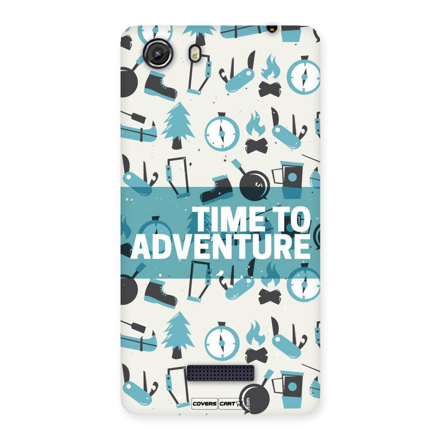 Time To Adventure Blazing Blue Back Case for Micromax Unite 3