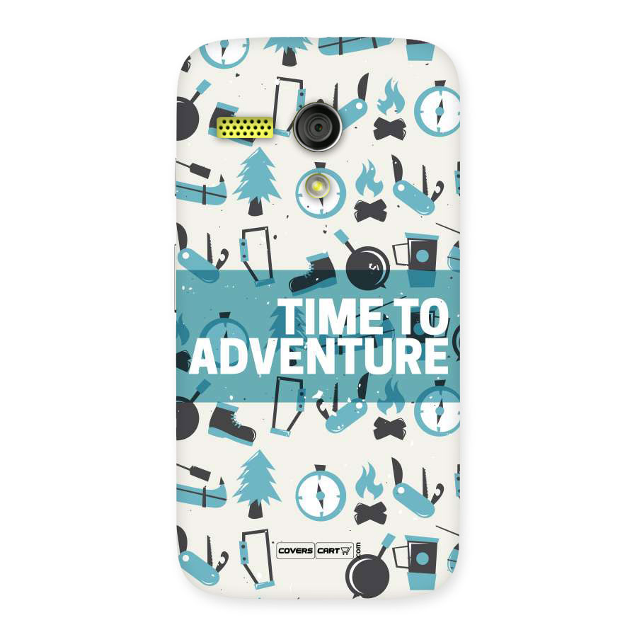 Time To Adventure Blazing Blue Back Case for Moto G