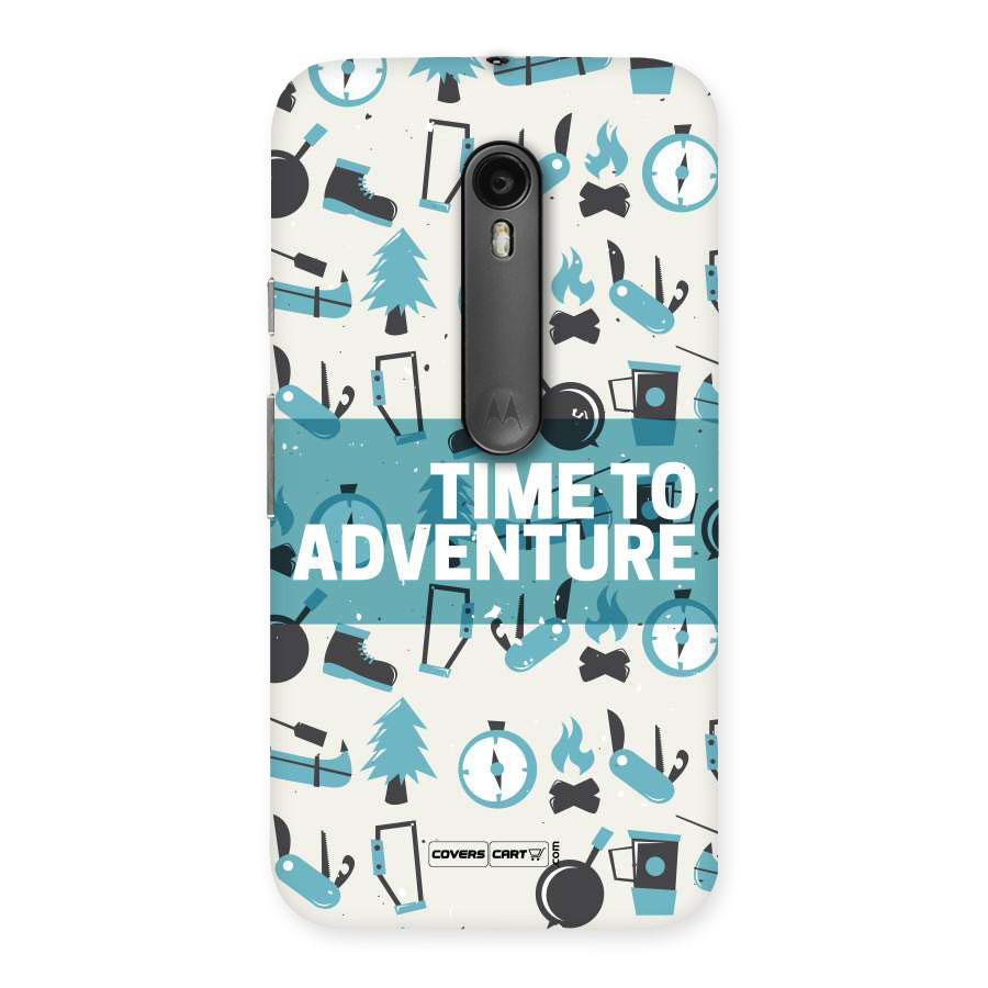 Time To Adventure Blazing Blue Back Case for Moto G Turbo