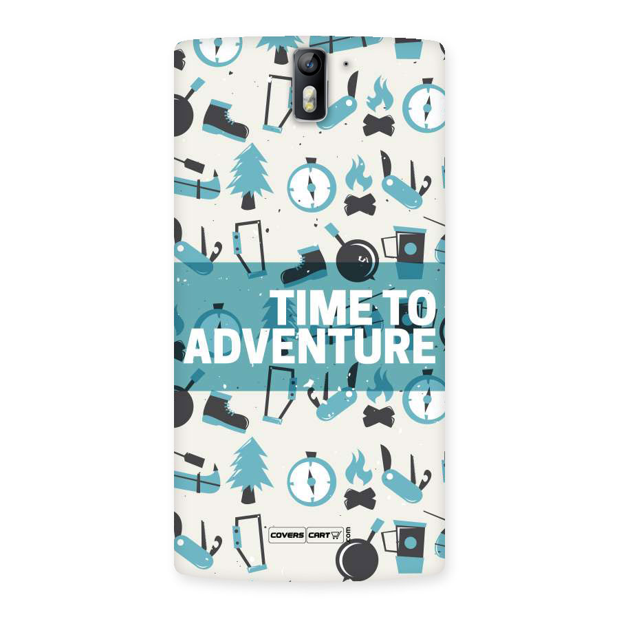 Time To Adventure Blazing Blue Back Case for One Plus One