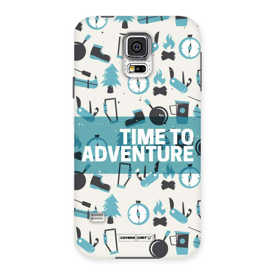 Time To Adventure Blazing Blue Back Case for Samsung Galaxy S5