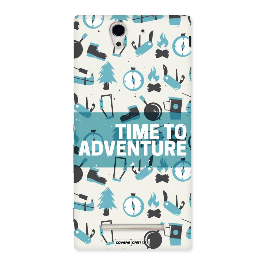 Time To Adventure Blazing Blue Back Case for Sony Xperia C3