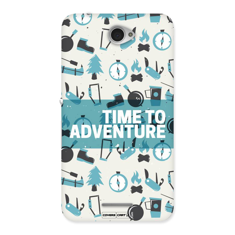 Time To Adventure Blazing Blue Back Case for Sony Xperia E4