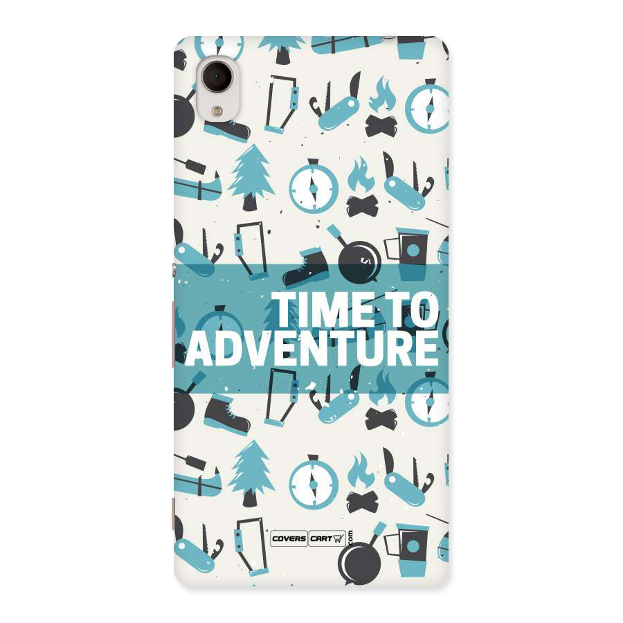 Time To Adventure Blazing Blue Back Case for Sony Xperia M4