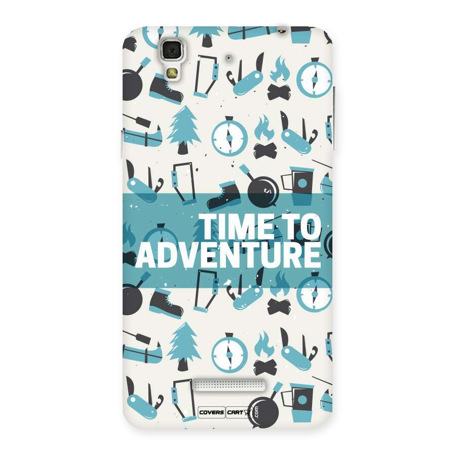 Time To Adventure Blazing Blue Back Case for YU Yureka Plus
