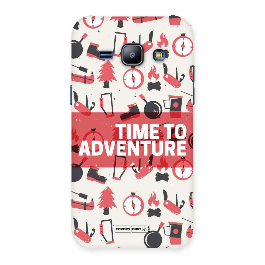 Time To Adventure Radiant Red Back Case for Galaxy J1