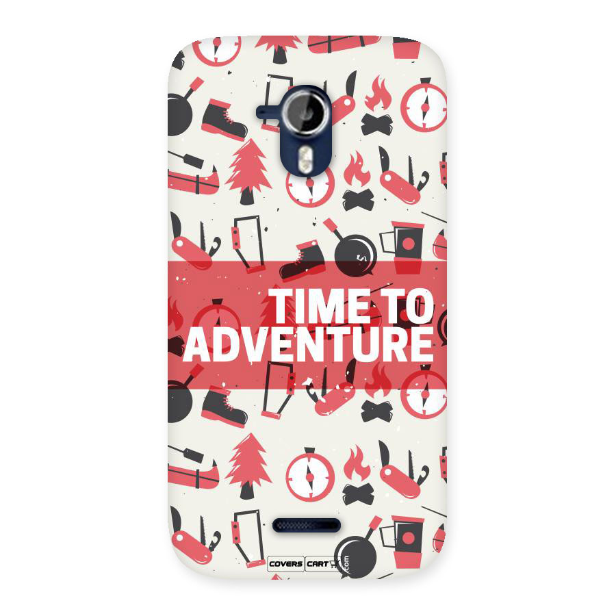Time To Adventure Radiant Red Back Case for Micromax Canvas Magnus A117