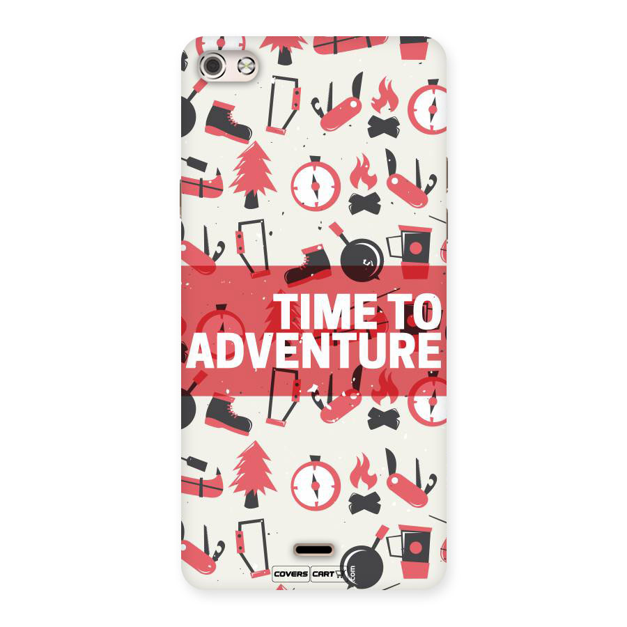 Time To Adventure Radiant Red Back Case for Micromax Canvas Silver 5