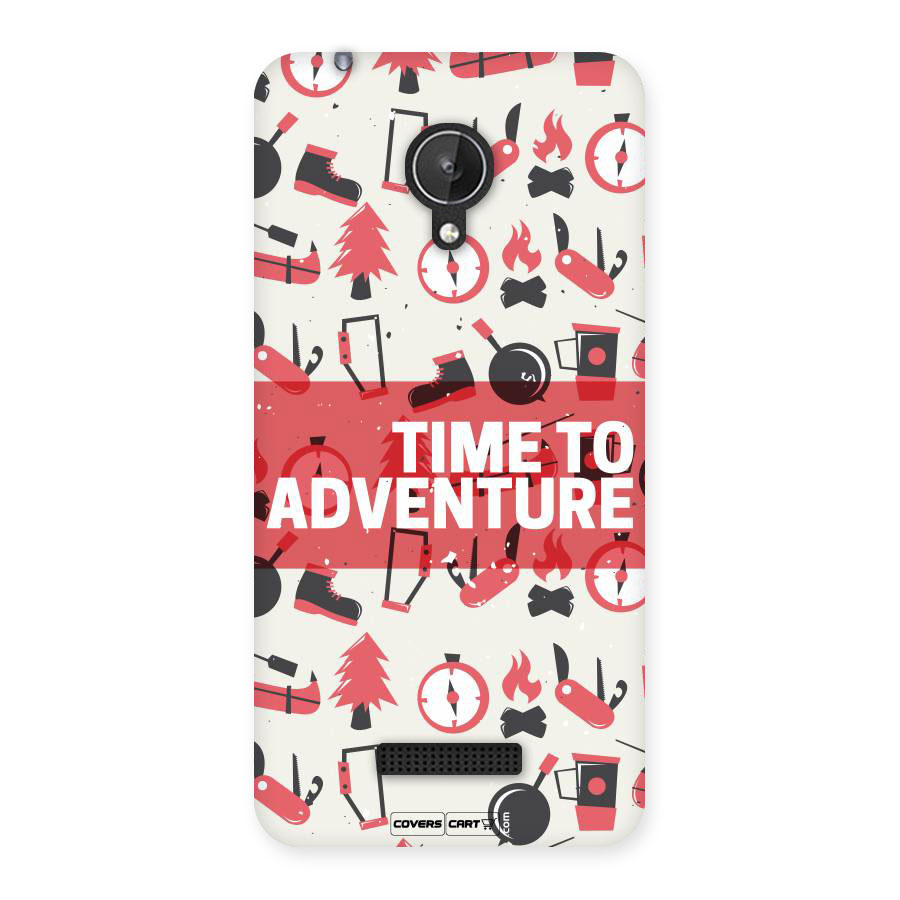 Time To Adventure Radiant Red Back Case for Micromax Canvas Spark Q380