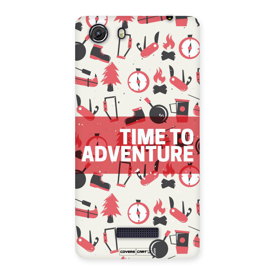Time To Adventure Radiant Red Back Case for Micromax Unite 3