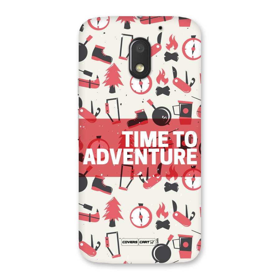 Time To Adventure Radiant Red Back Case for Moto E3 Power