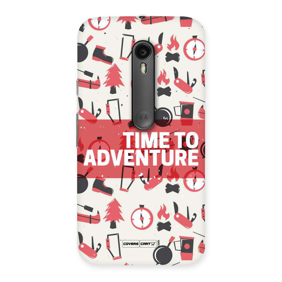 Time To Adventure Radiant Red Back Case for Moto G3