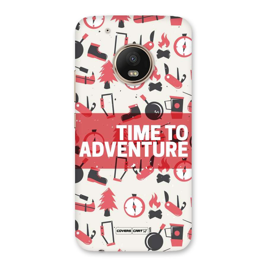 Time To Adventure Radiant Red Back Case for Moto G5 Plus