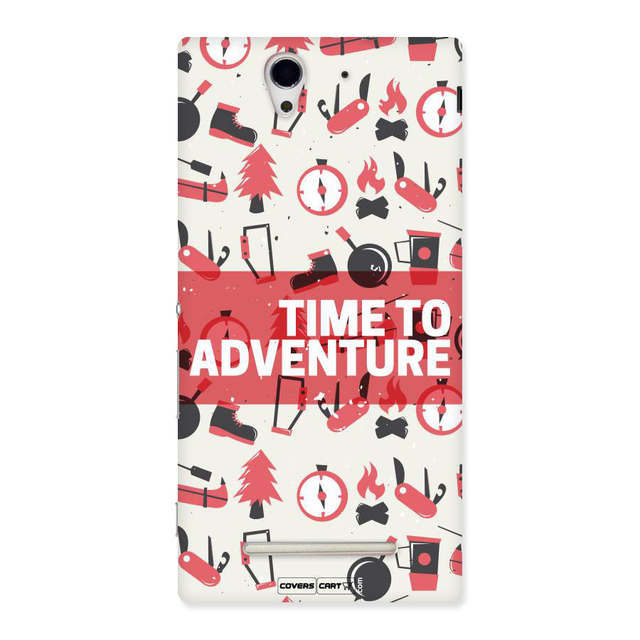Time To Adventure Radiant Red Back Case for Sony Xperia C3