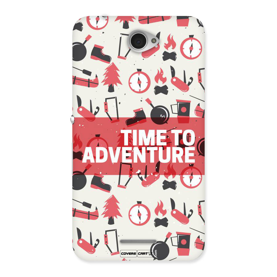 Time To Adventure Radiant Red Back Case for Sony Xperia E4