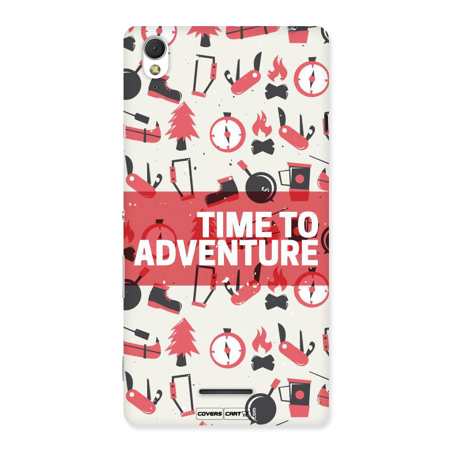 Time To Adventure Radiant Red Back Case for Sony Xperia T3