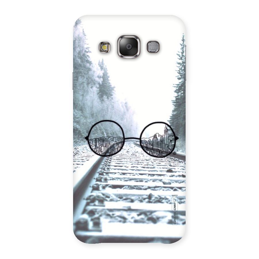 Tracks And Specs Back Case for Galaxy E7