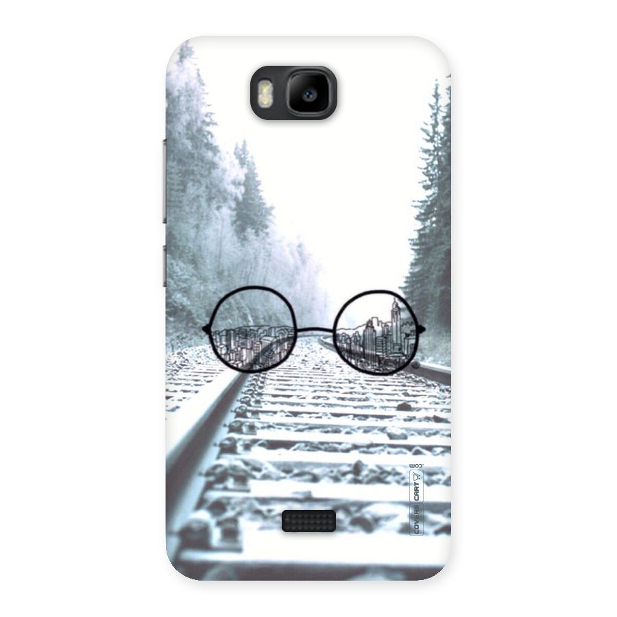 Tracks And Specs Back Case for Honor Bee