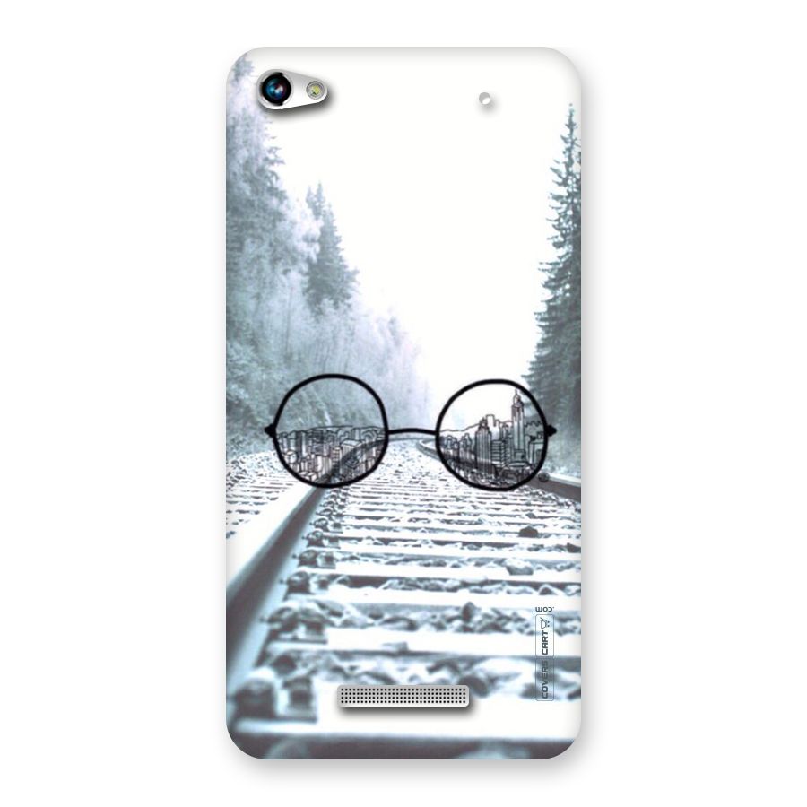 Tracks And Specs Back Case for Micromax Hue 2