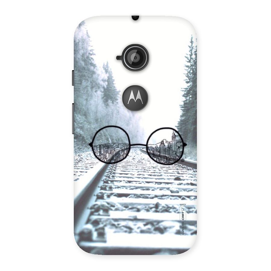 Tracks And Specs Back Case for Moto E 2nd Gen
