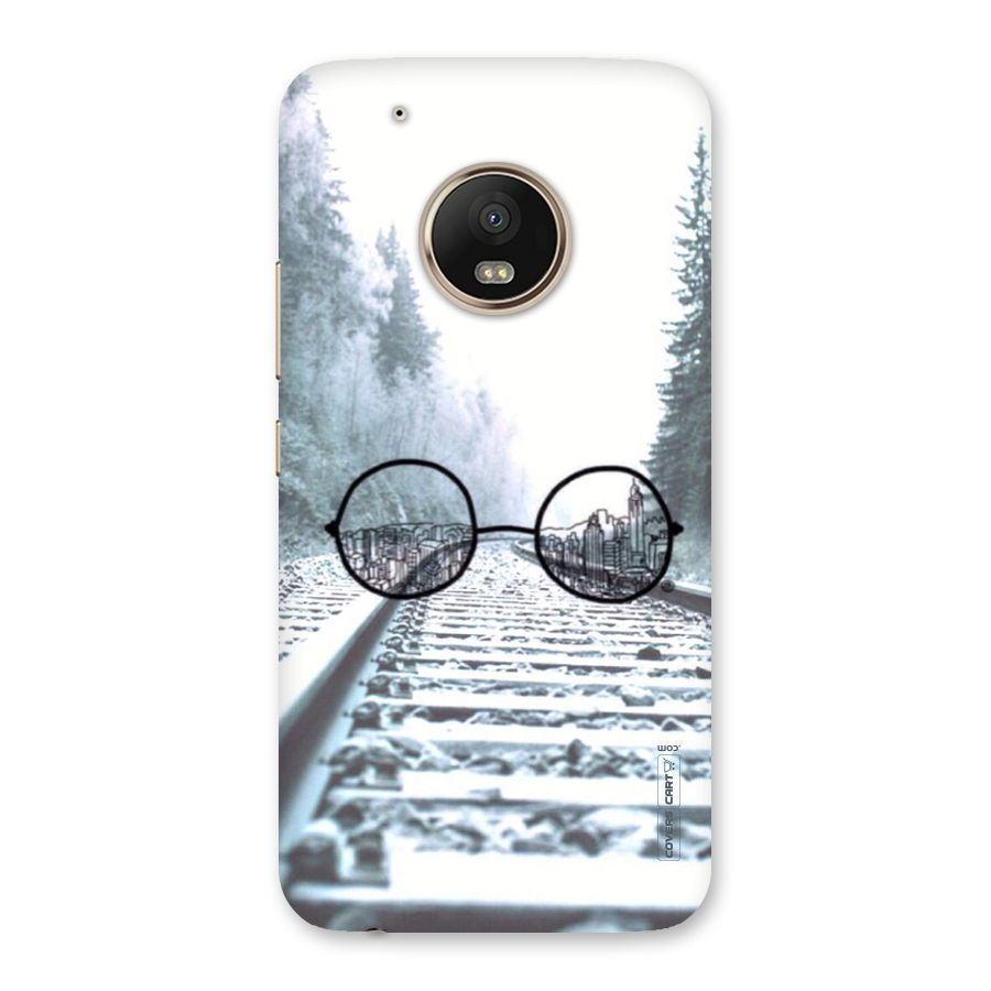 Tracks And Specs Back Case for Moto G5 Plus