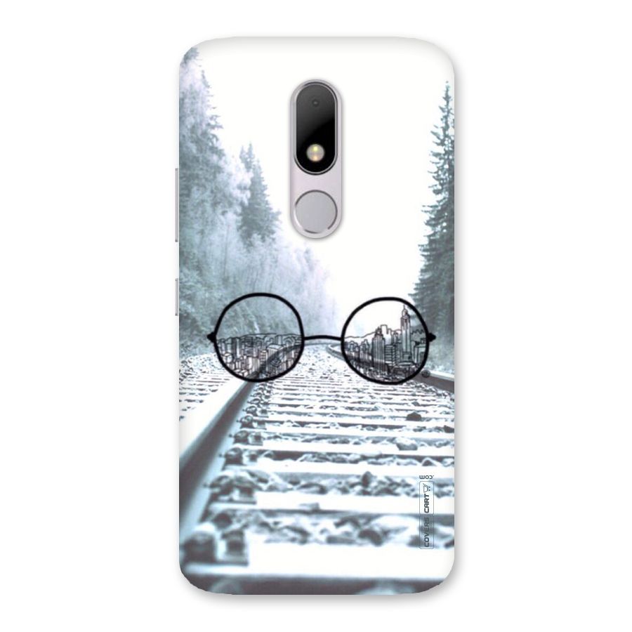 Tracks And Specs Back Case for Moto M