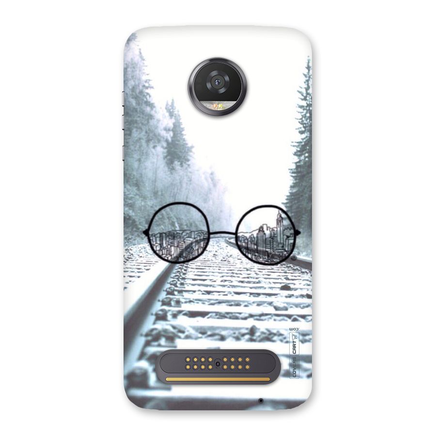 Tracks And Specs Back Case for Moto Z2 Play