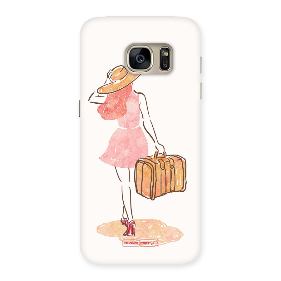 Travel Girl Back Case for Galaxy S7