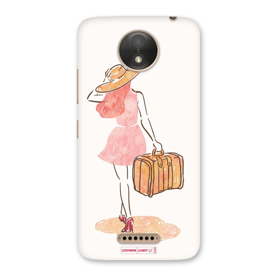 Travel Girl Back Case for Moto C Plus