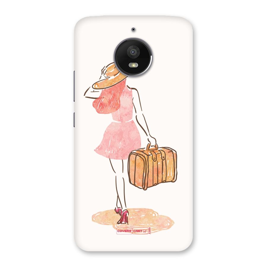 Travel Girl Back Case for Moto E4 Plus