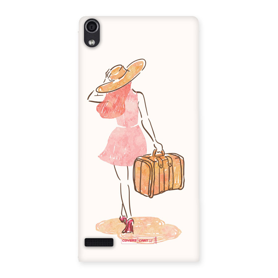 Travel Girl Back Case for Ascend P6