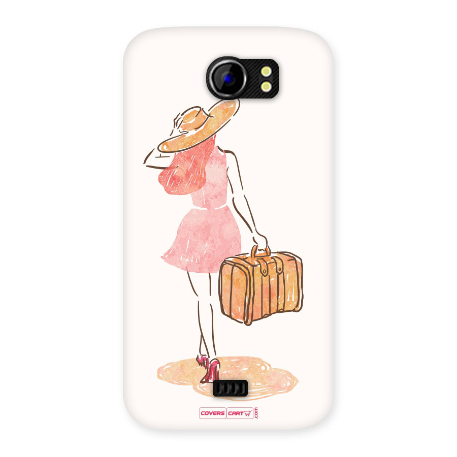 Travel Girl Back Case for Micromax Canvas 2 A110