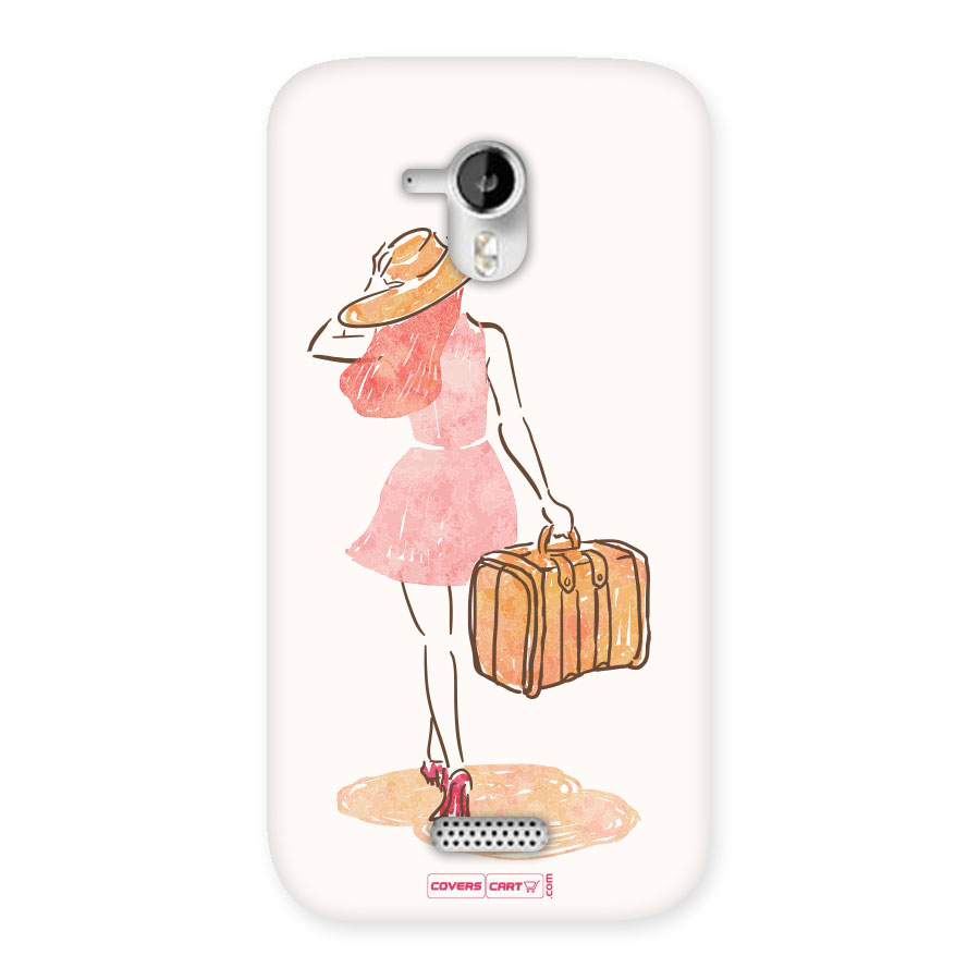 Travel Girl Back Case for Micromax Canvas HD A116