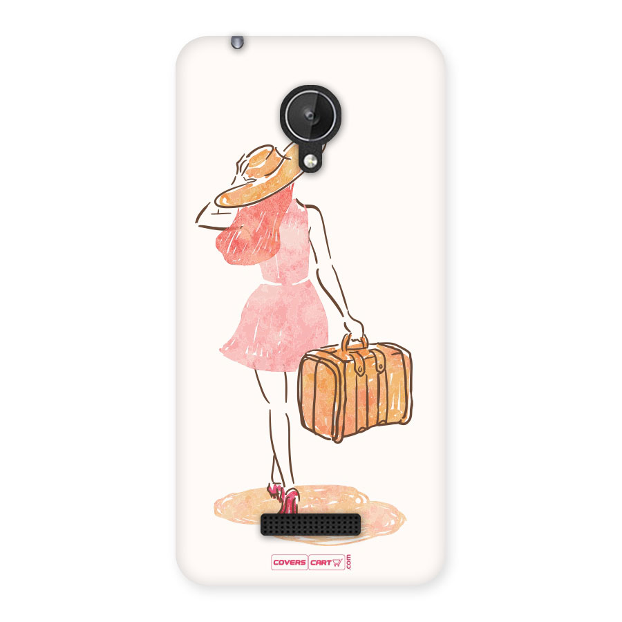 Travel Girl Back Case for Micromax Canvas Spark Q380