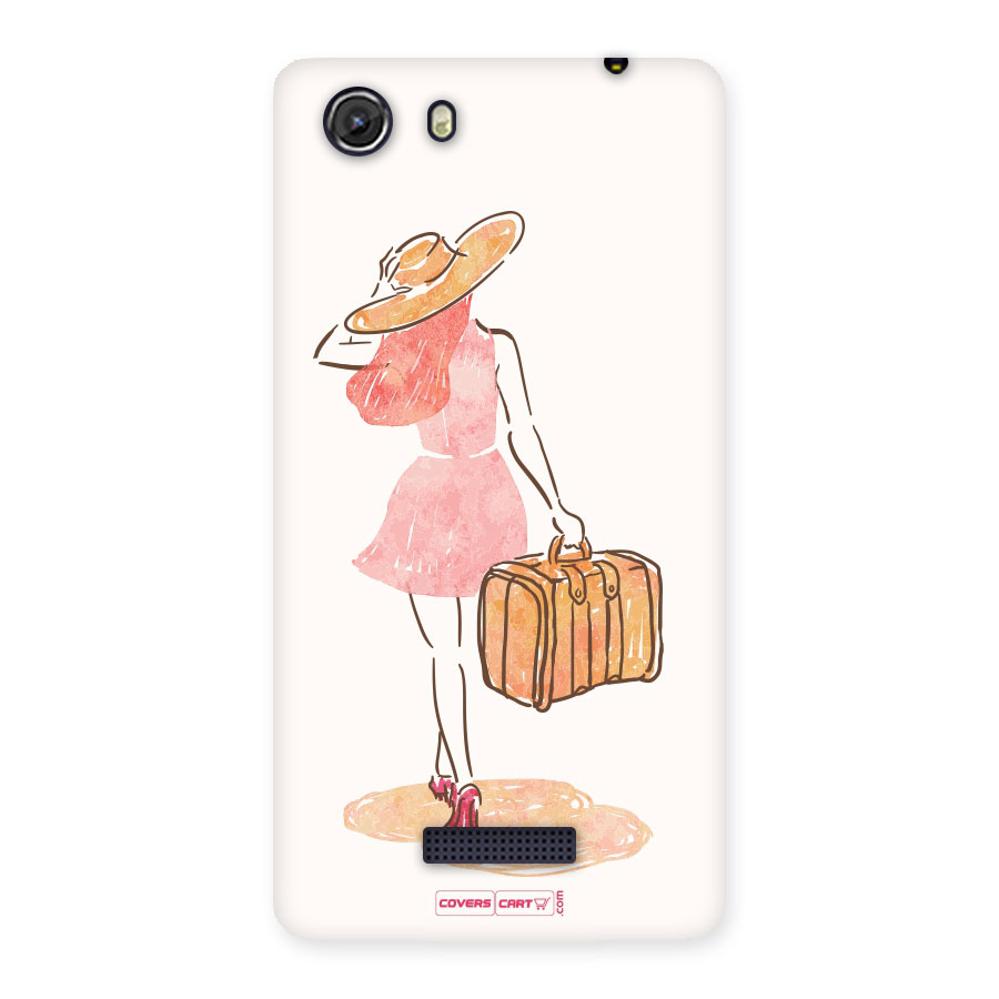 Travel Girl Back Case for Micromax Unite 3