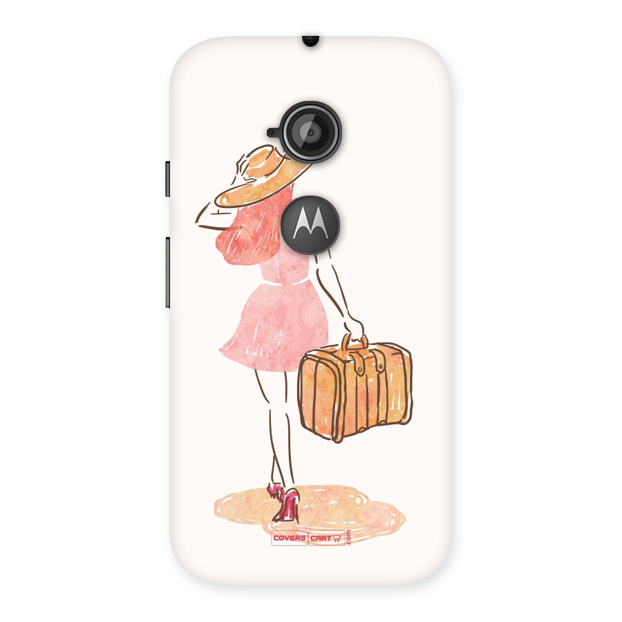 Travel Girl Back Case for Moto E 2nd Gen