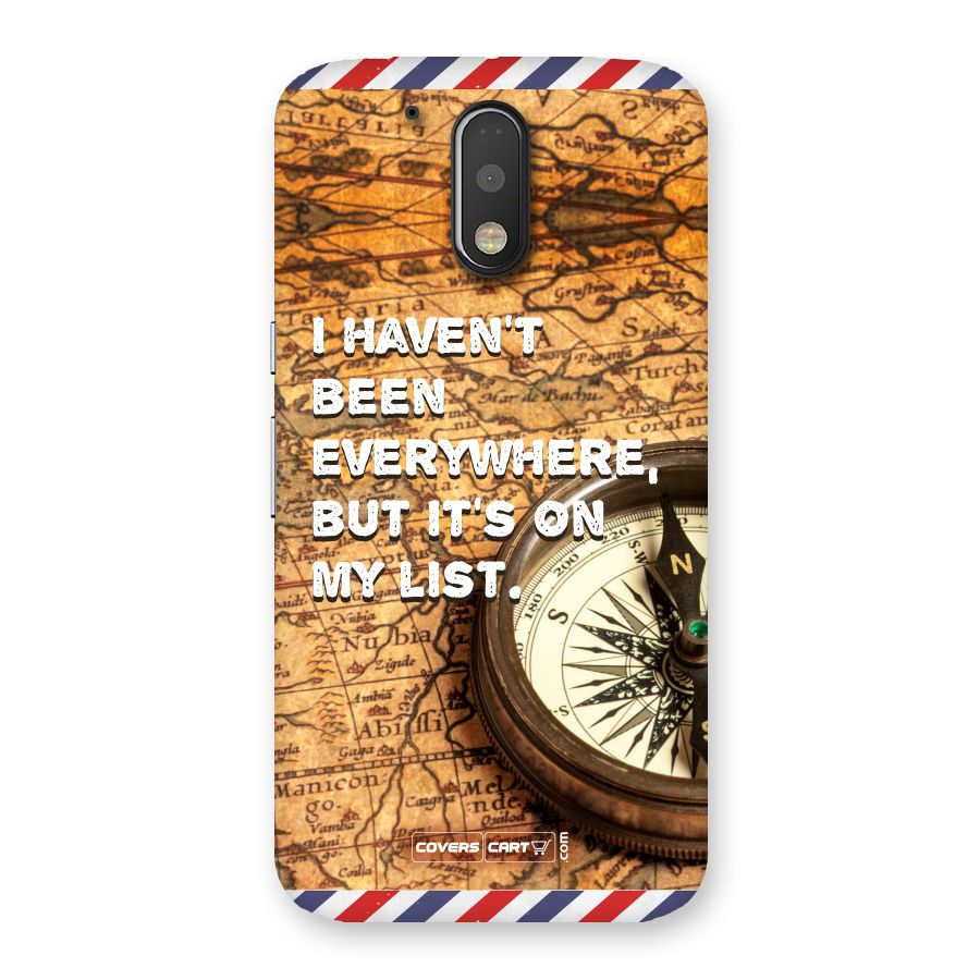 Travel Map Back Case for Motorola Moto G4