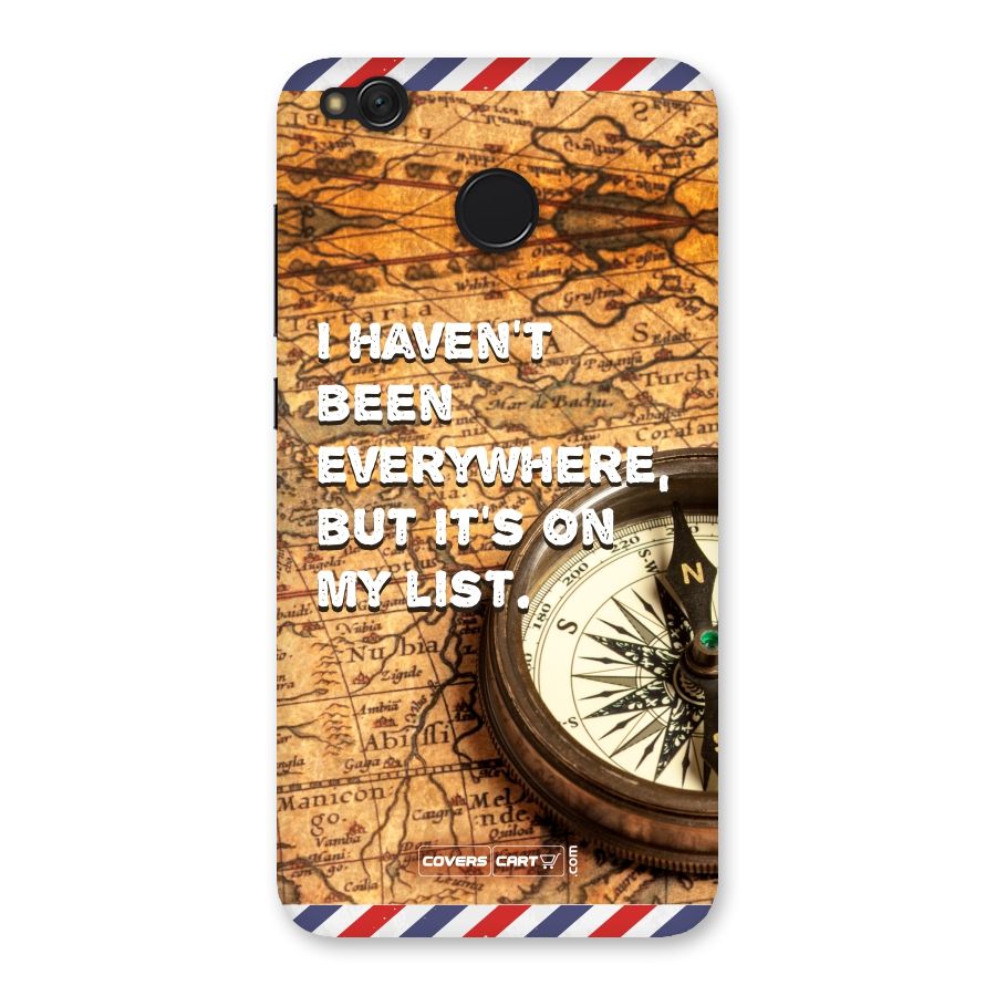 Travel Map Back Case for Redmi 4