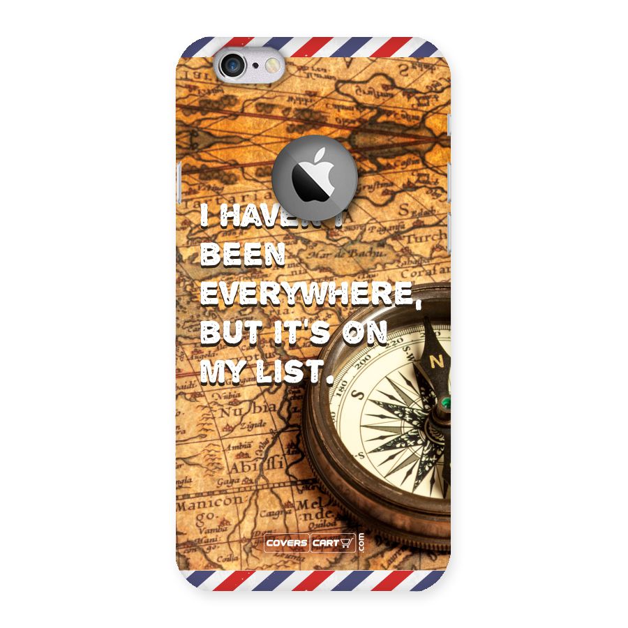 Travel Map Back Case for iPhone 6 Logo Cut