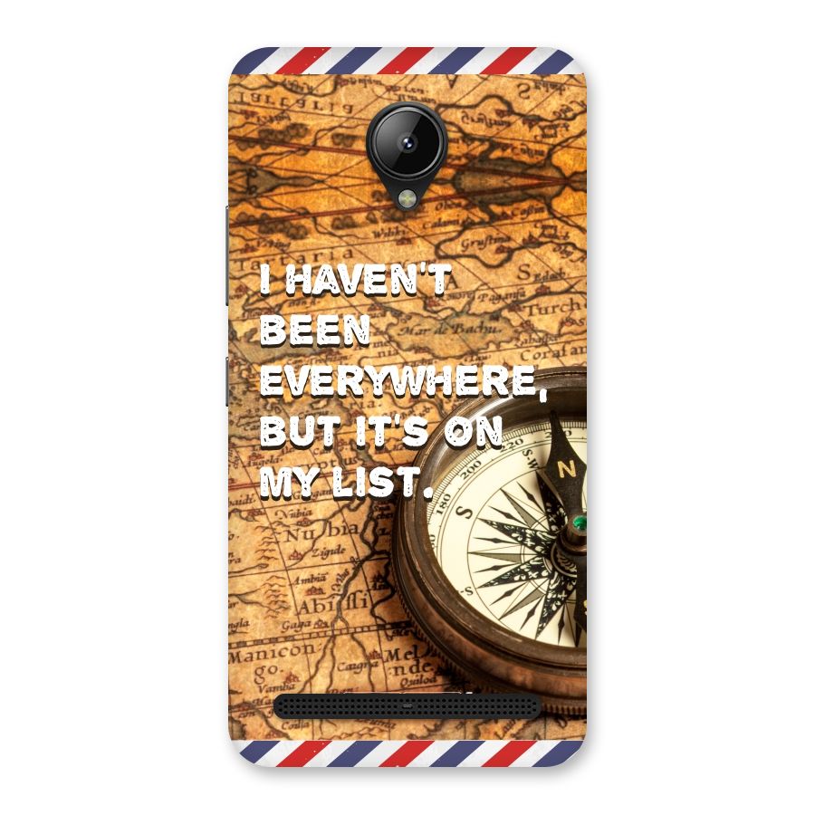 Travel Quote Back Case for Lenovo C2