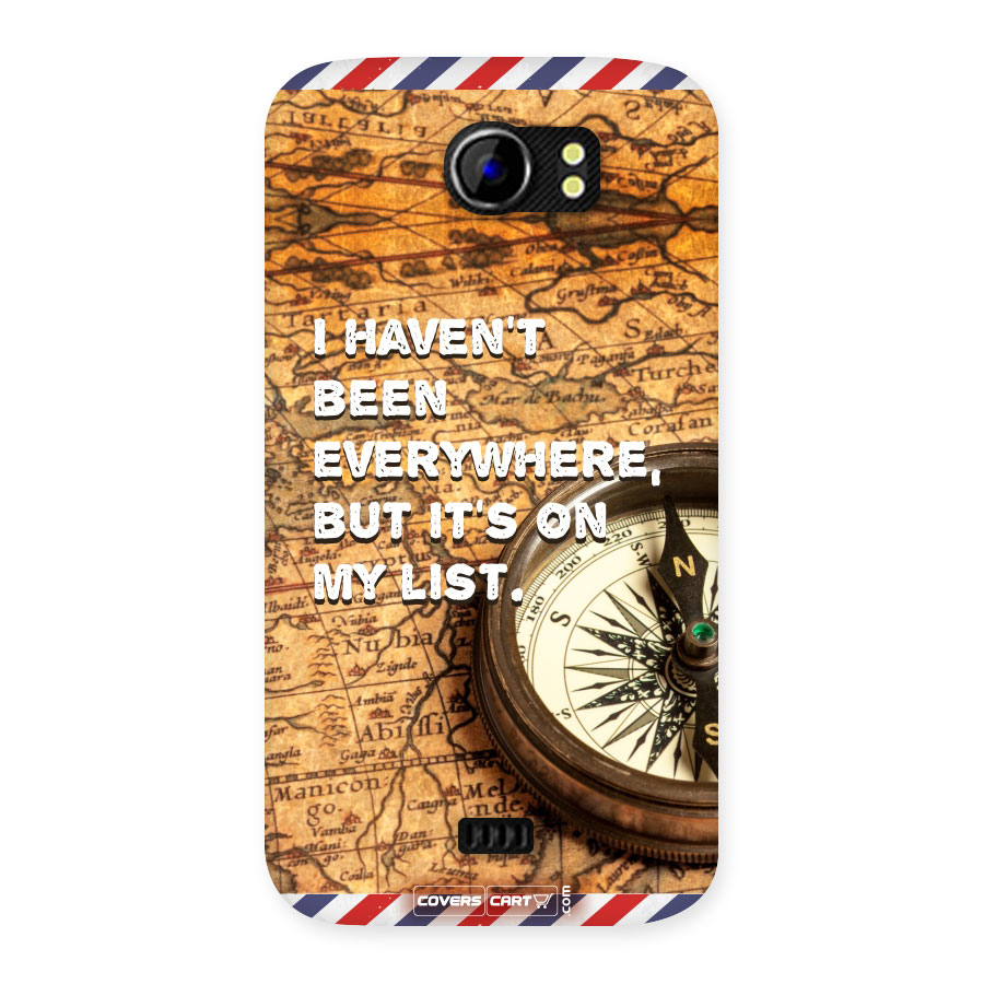 Travel Quote Back Case for Micromax Canvas 2 A110