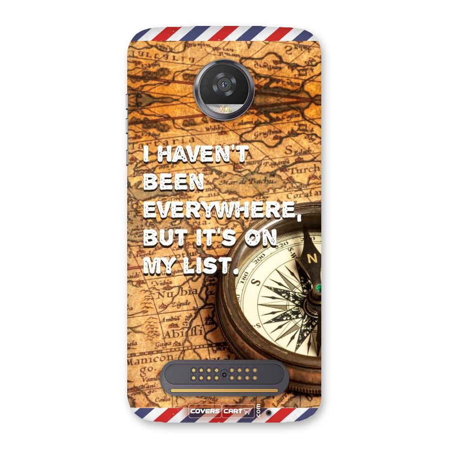 Travel Quote Back Case for Moto Z2 Play