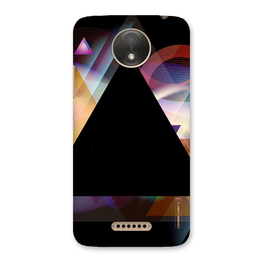 Triangle Black Abstract Back Case for Moto C Plus