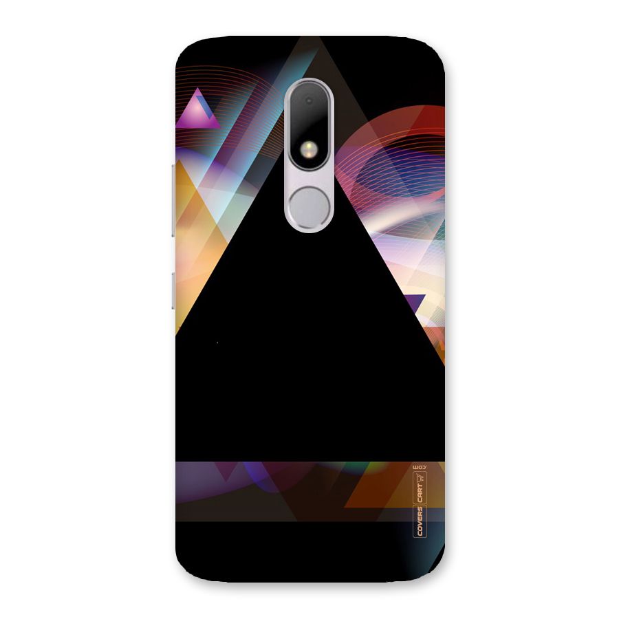 Triangle Black Abstract Back Case for Moto M