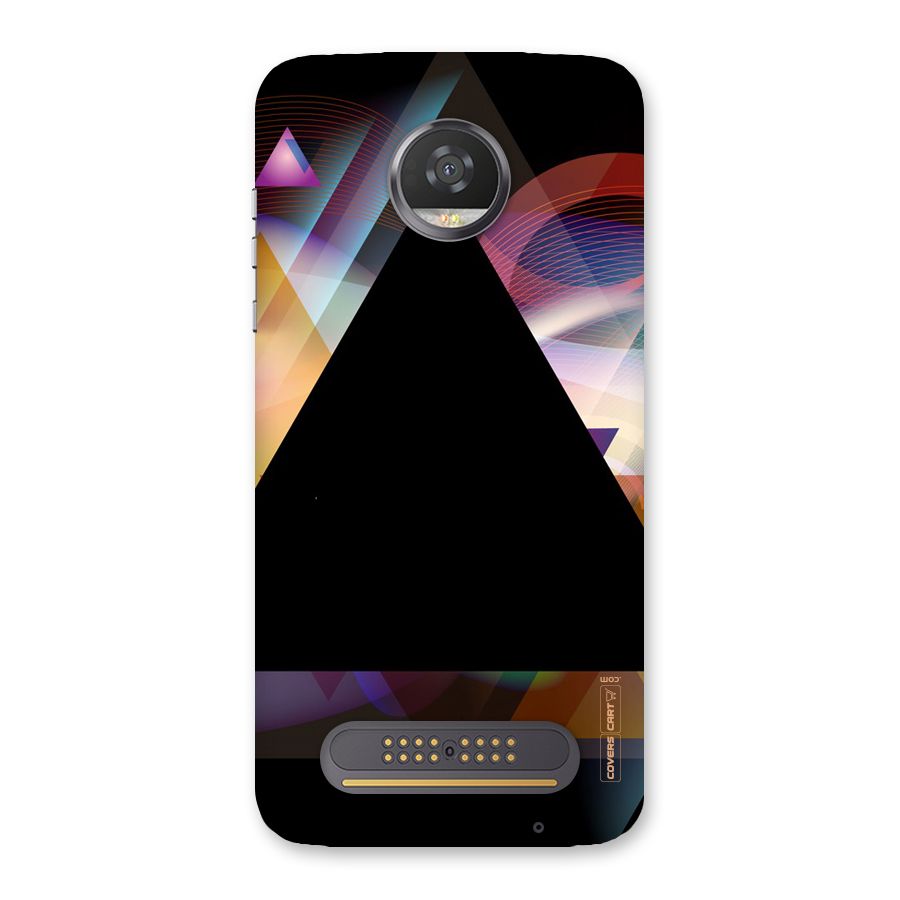 Triangle Black Abstract Back Case for Moto Z2 Play