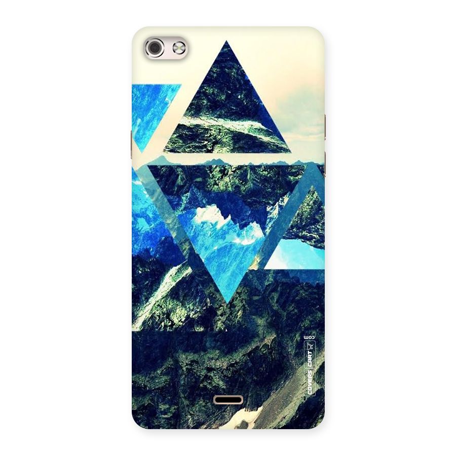 Triangular View Back Case for Micromax Canvas Silver 5