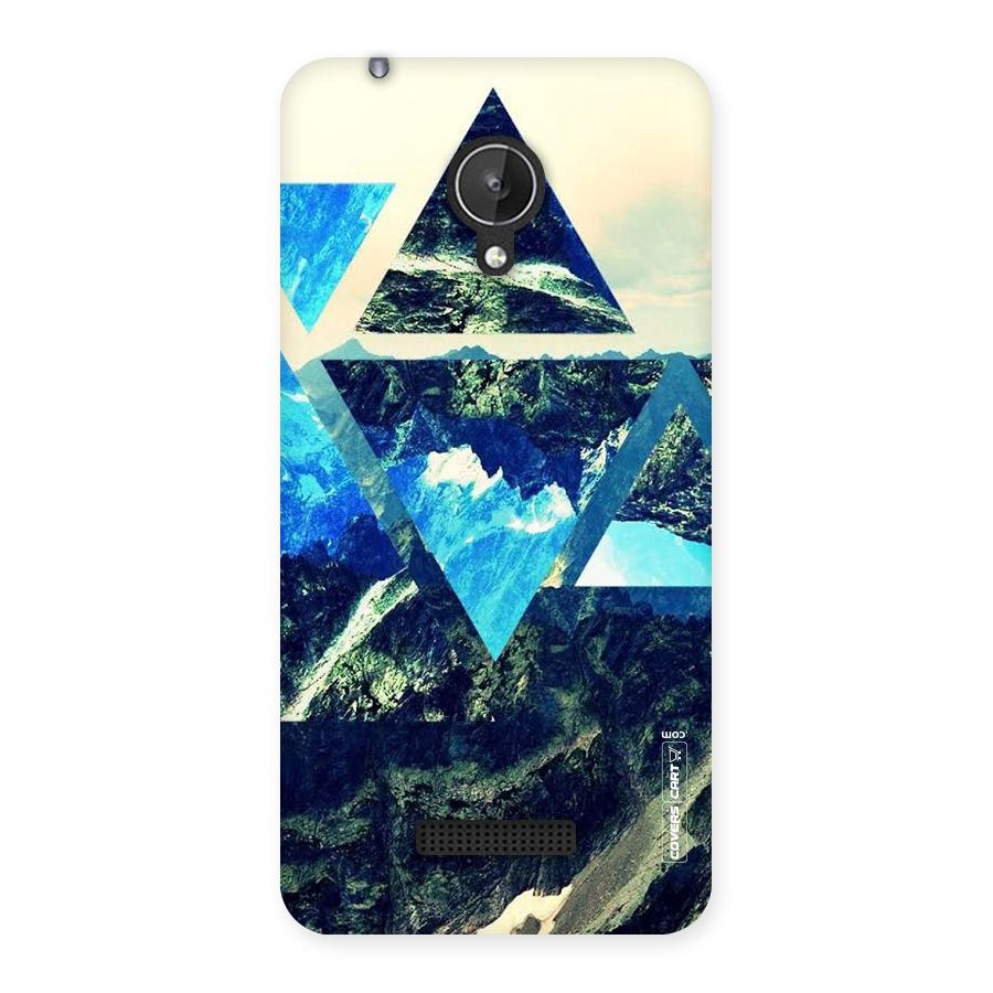Triangular View Back Case for Micromax Canvas Spark Q380